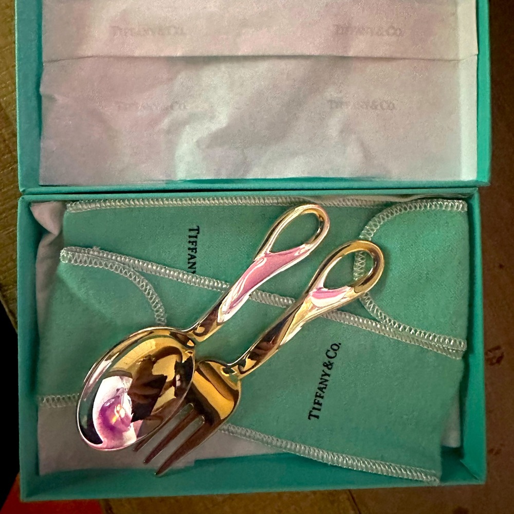 Brand New Tiffany & Co. baby utensils with box